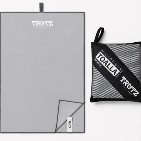 TOALLA SECADO RAPIDO GRIS - C/IMAN - TRUTZ